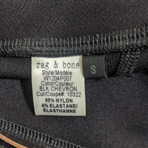 rag & bone Lawson Leggings, Color Black Chevron Size S - Picture 16 of 16